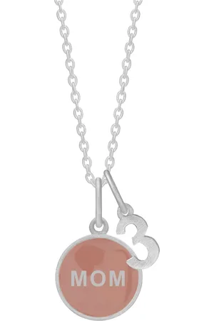 Frk Lisberg Accessoires, Dames, Grijs, XL, Gepersonaliseerde MOM Ketting met Nummers 1-10