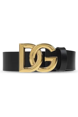 Dolce & Gabbana Accessoires, Heren, Zwart, 95 CM, Leer, Riem met logo