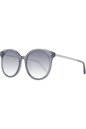Bally Accessoires, Dames, Grijs, ONE Size, Grijze Ronde Zonnebril met Gradient Lenzen voor Vrouwen