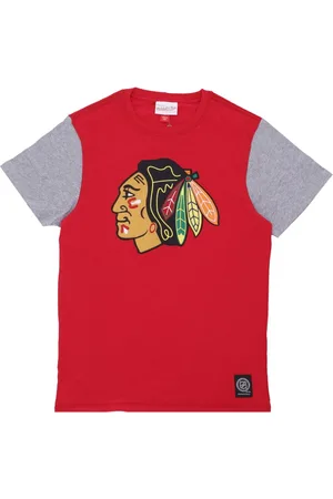 Mitchell & Ness Tops, Heren, Rood, XL, NHL Color Blocked Tee Chibla