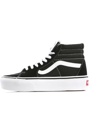 Vans Schoenen, Dames, Zwart, 39 EU, Zwarte/Witte Hoge Platform Sneaker