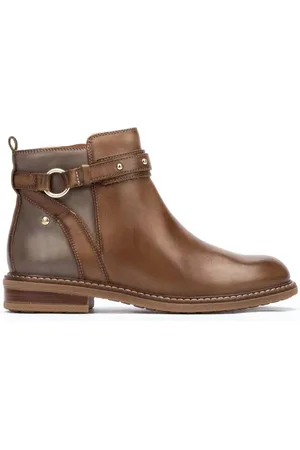 Pikolinos Schoenen, Dames, Groen, 37 EU, Leer, Stijlvolle Dames Enkellaars