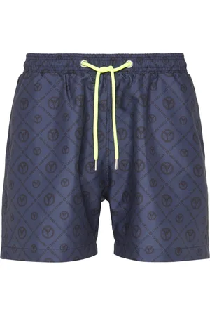 Carlo Colucci Badkleding, Heren, Blauw, S, Heren Zwembroek met Logoprint Carazzato