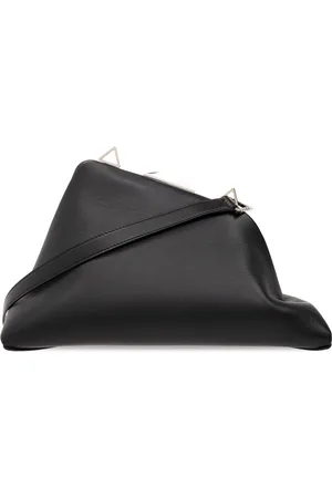 The Attico Tassen, Dames, Zwart, ONE Size, Leer, Day Off Handtas