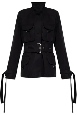 OFF-WHITE Jassen, Dames, Zwart, XS, Katoen, Katoenen Jas