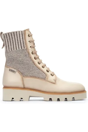Pikolinos Schoenen, Dames, Wit, 41 EU, Leer, Unieke stijl enkellaarsjes voor vrouwen