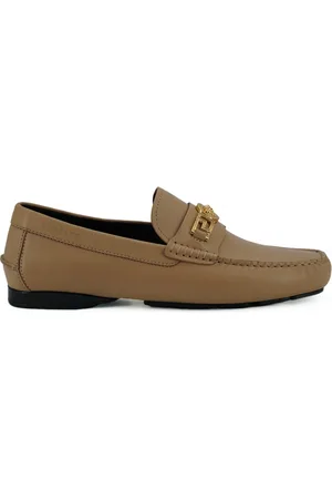 VERSACE Schoenen, Heren, , 40 EU, Kalfsleren Loafers Schoenen