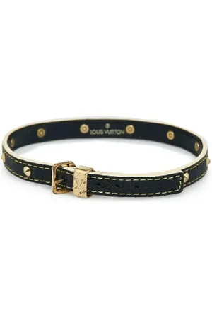 LOUIS VUITTON Dames Armband Leer in Zwart