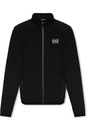 EA7 Jassen, Heren, Zwart, M, Trainingsjack met opstaande kraag