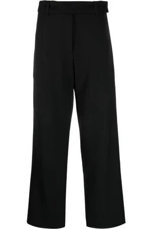 STUDIO NICHOLSON Broeken, Dames, Zwart, M, Wol, Zwarte wijde broek