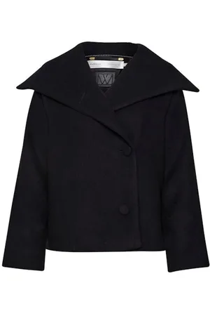 INWEAR Mantels, Dames, Zwart, 3Xl, Wol, Perry IW Korte Jas