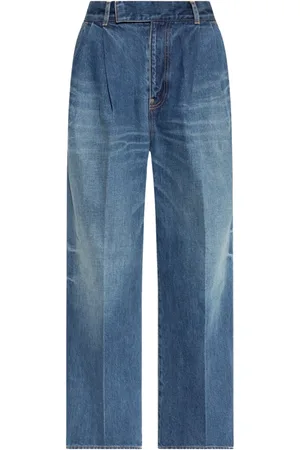 UNDERCOVER Jeans, Dames, Blauw, L, Denim, Slim Fit Denim Jeans