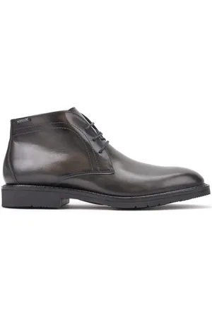 Mephisto Schoenen, Heren, Grijs, 40 EU, Leer, Handgemaakte Donkergrijze Leren Laarzen voor Heren