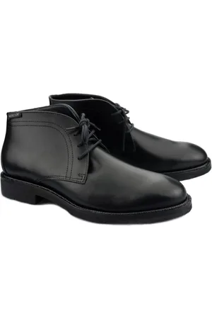 Mephisto Schoenen, Heren, Zwart, 40 EU, Leer, Handgemaakte Zwarte Leren Enkellaars voor Heren