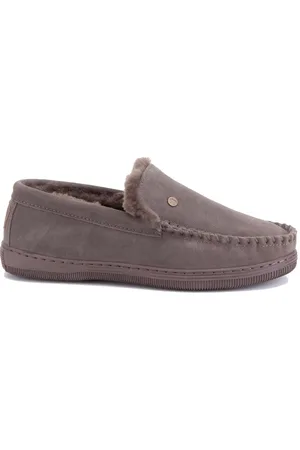 Warmbat Schoenen, Heren, Grijs, 43 EU, Wol, Luxe Grizzly Suede Herensandaal