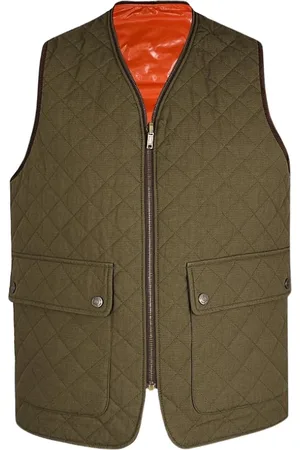 Dsquared2 Jassen, Heren, Groen, M, Katoen, Omkeerbaar Mouwloos Vest