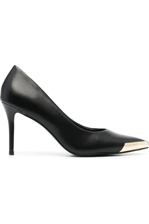 VERSACE Schoenen, Dames, Zwart, 39 EU, Leer, Scarlett Leren Schoenen