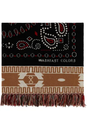 Alanui Accessoires, Heren, Veelkleurig, ONE Size, Geborduurd Cashmere Blend Deken