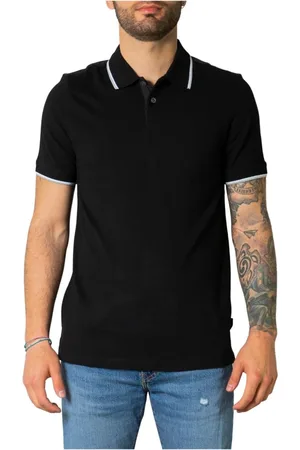 Armani Exchange Tops, Heren, Zwart, L, Heren Zwarte Polo