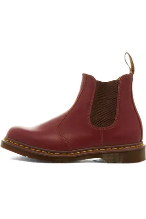 Dr. Martens Schoenen, Heren, Rood, 44 EU, Wol, Vintage 2976 Chelsea Boot - Gemaakt in Engeland