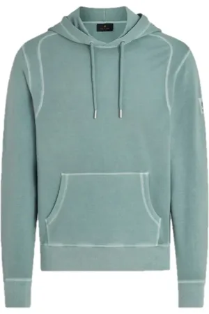 Belstaff Sweatshirts & Hoodies, Heren, Groen, M, Katoen, Gauge Hoodie Lichtgewicht Fleece Staal Groen