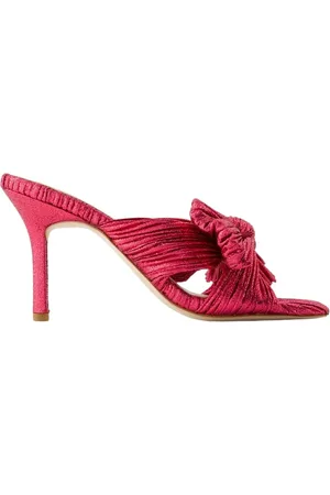 Loeffler Randall Schoenen, Dames, Roze, 37 EU, Leer, Claudia Sandalen - Synthetisch Leer - Fuchsia