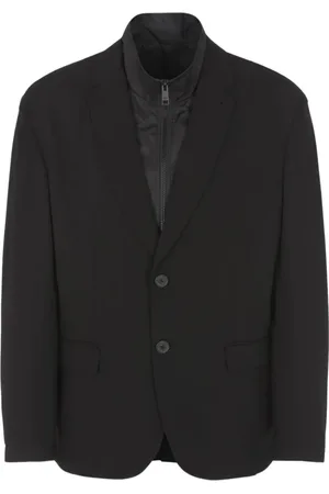 Armani Exchange Jassen, Heren, Zwart, L, Wol, Stijlvolle Blazer