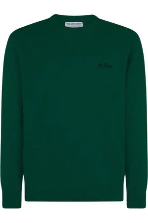 MC2 SAINT BARTH Truien, Heren, Groen, S, Klassieke Ronde-Hals Trui