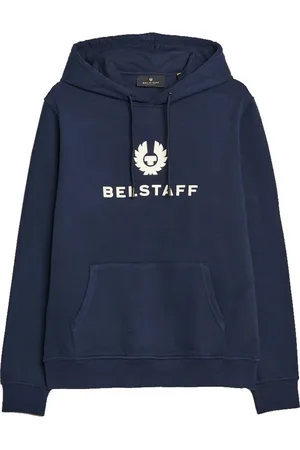 Belstaff Sweatshirts & Hoodies, Heren, Blauw, L, Katoen, Signature Hoodie Dark Ink