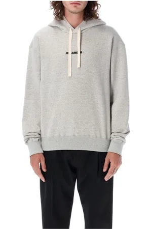 Jil Sander Sweatshirts & Hoodies, Heren, Grijs, L, Logo Hoodie