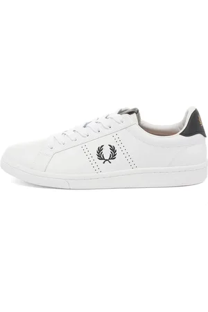 Fred Perry Schoenen, Heren, Wit, 41 EU, Leer, Geperforeerde Leren Tennisschoenen