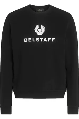 Belstaff Sweatshirts & Hoodies, Heren, Zwart, M, Katoen, Signature Crewneck Sweatshirt in Zwart