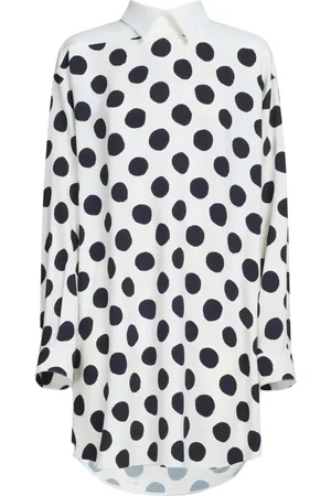 Marni Kleedjes, Dames, Veelkleurig, M, Polkadot Overhemdjurk