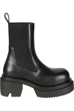 Rick Owens Schoenen, Dames, Zwart, 37 EU, Leer, Beatle Bogun leren laarzen