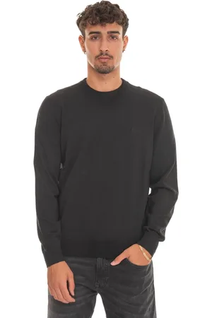 HUGO BOSS Truien, Heren, Zwart, S, Wol, Klassieke V-hals Pullover