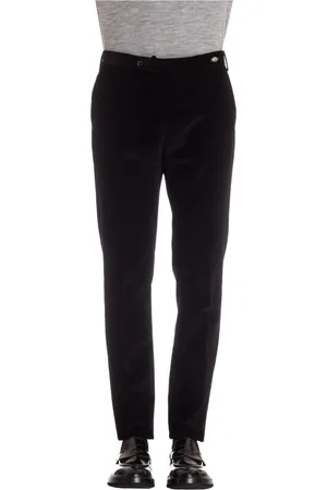 TAGLIATORE Broeken, Heren, Zwart, L, Zwarte Broek met Knoopsluiting