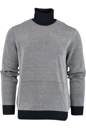 Armani Exchange Truien, Heren, Blauw, M, Blauwe Sweaters met U Ciclista Microfantasia