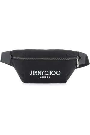 Jimmy Choo Tassen, Heren, Zwart, ONE Size, Nylon, Contrasterende Logo Print Nylon Heuptas