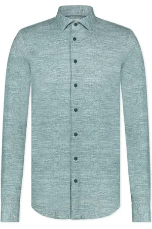 Blue Industry Overhemden, Heren, Groen, 3Xl, Katoen, Blauw Overhemd Lange Mouw