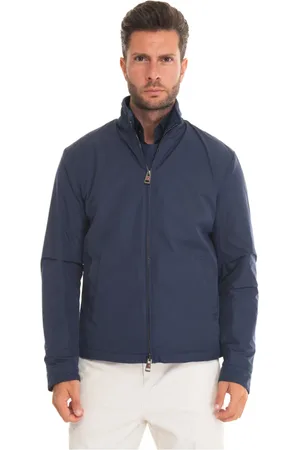 Kired Jassen, Heren, Blauw, L, Wol, Korte Jas met Ritssluiting