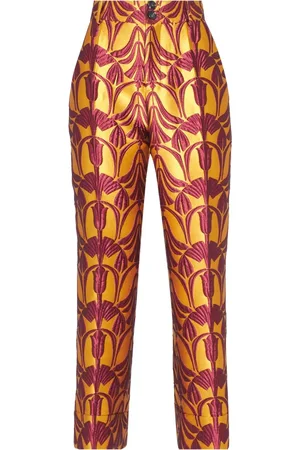 La DoubleJ Broeken, Dames, Veelkleurig, M, Polyester, Hendrix Flare Broek