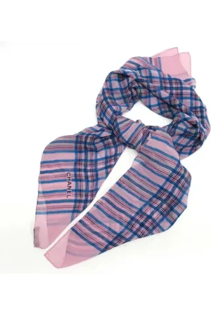CHANEL Pre-owned, Dames, Roze, ONE Size, Pre-owned Silk scarves