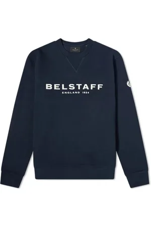 Belstaff Sweatshirts & Hoodies, Heren, Blauw, M, Katoen, 1924 Donker Ink Off White Sweatshirt