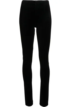 JUNYA WATANABE Broeken, Dames, Zwart, L, Zwarte Velours Skinny Broek