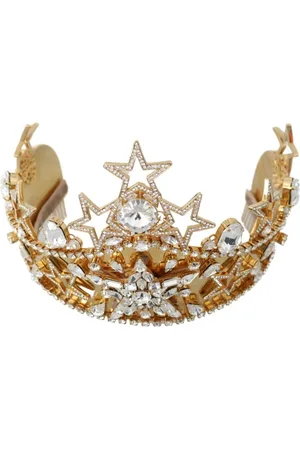 Dolce & Gabbana Accessoires, Dames, Geel, ONE Size, Luxe Kristallen Diadeem Tiara