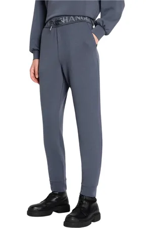 Armani Exchange Broeken, Dames, Grijs, M, Fleece Trainingsbroeken