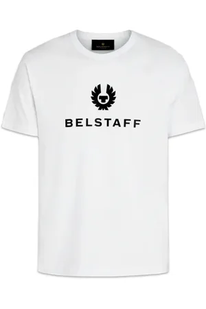 Belstaff Tops, Heren, Wit, XL, Katoen, Phoenix Logo Katoenen T-Shirt