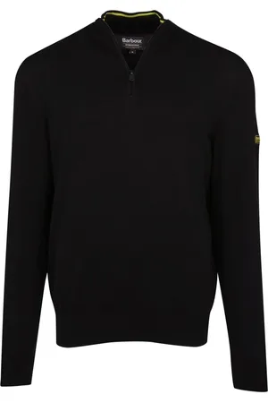 Barbour Sweatshirts & Hoodies, Heren, Zwart, XL, Katoen, Katoenen Half Zip Sweater