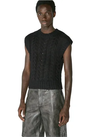 HAN Kjøbenhavn Tops, Heren, Zwart, 2Xl, Wol, Chunky Cable Gebreid Vest