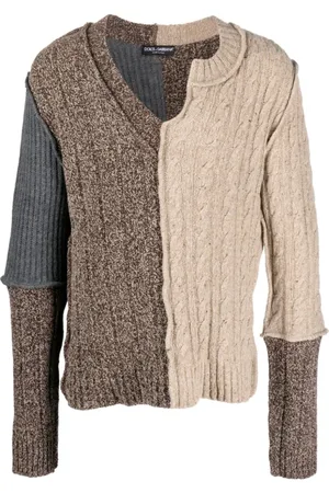 Dolce & Gabbana Truien, Heren, Veelkleurig, L, Katoen, V-hals Truien